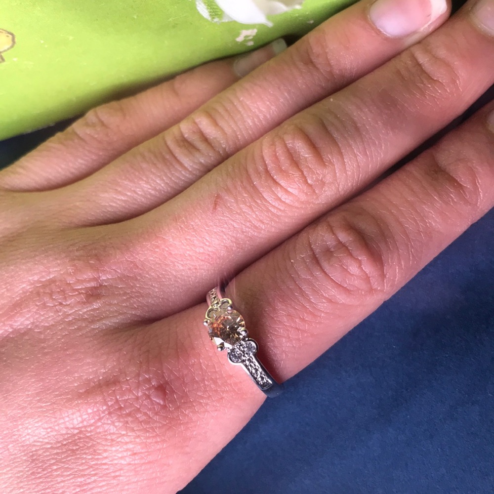 Yellow Cubic Zirconia Ring